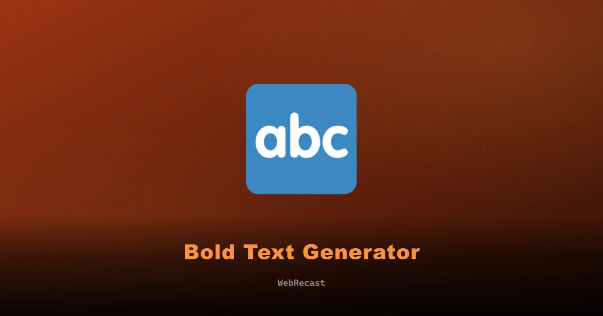 Bold Text Generator preview