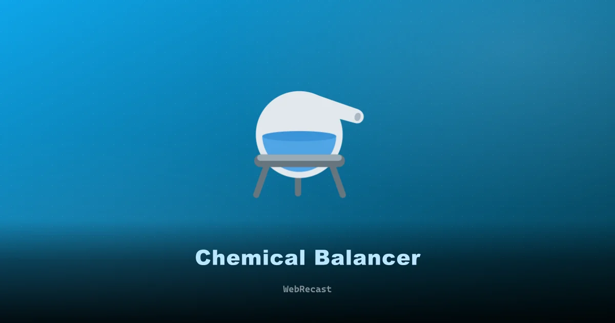 Chemical Equation Balancer preview