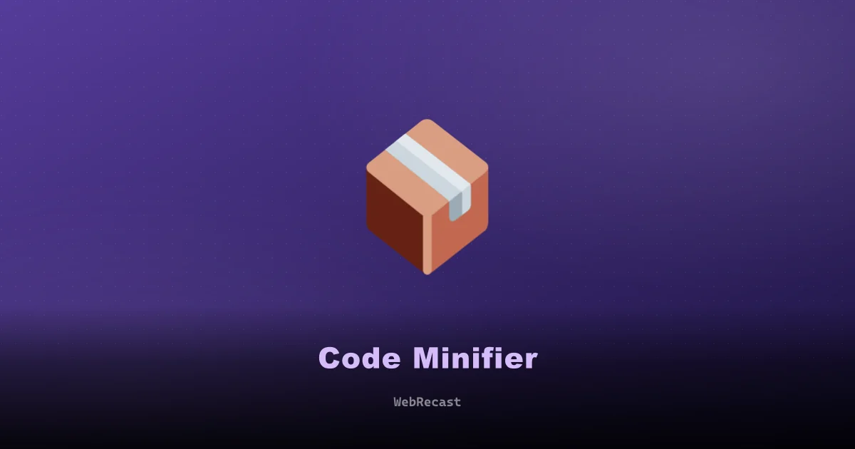 Code Minifier preview