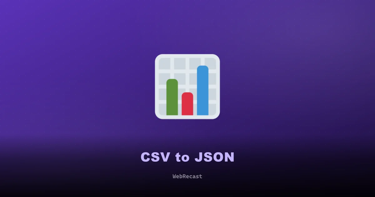 CSV to JSON Converter preview