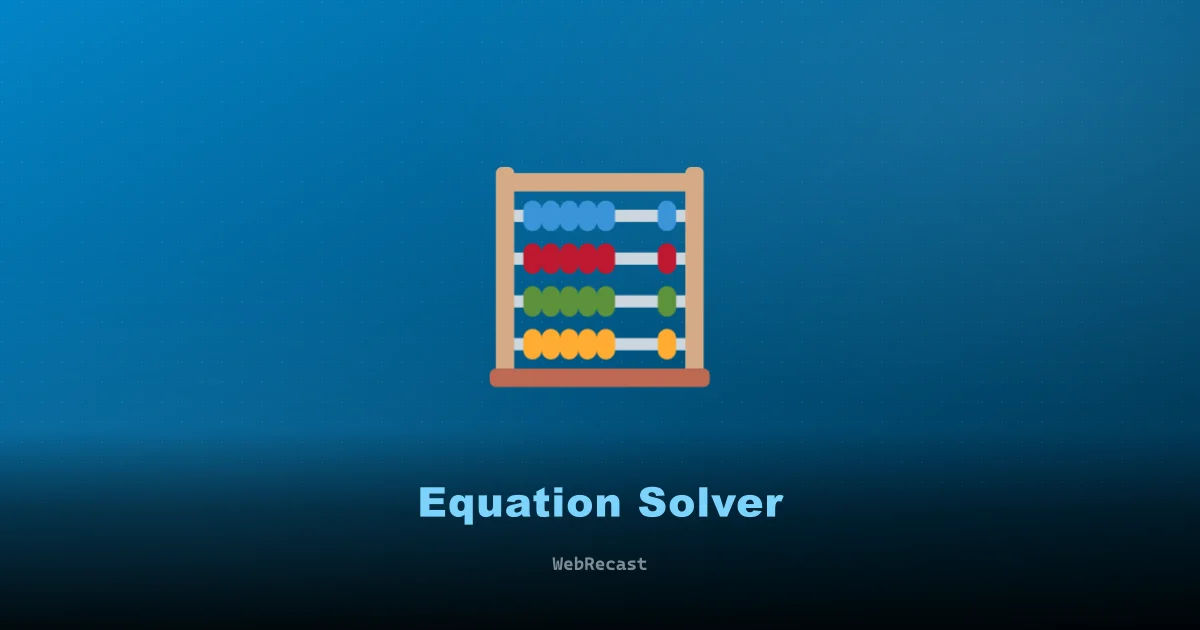 Equation Solver preview