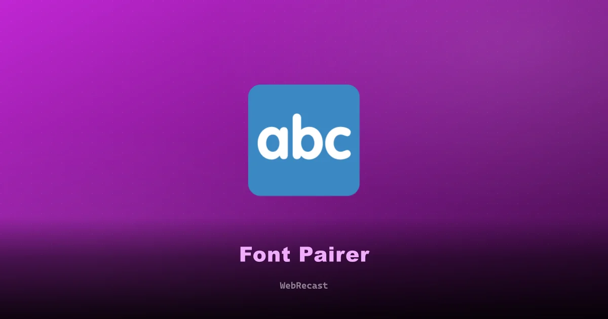 Font Pairer preview