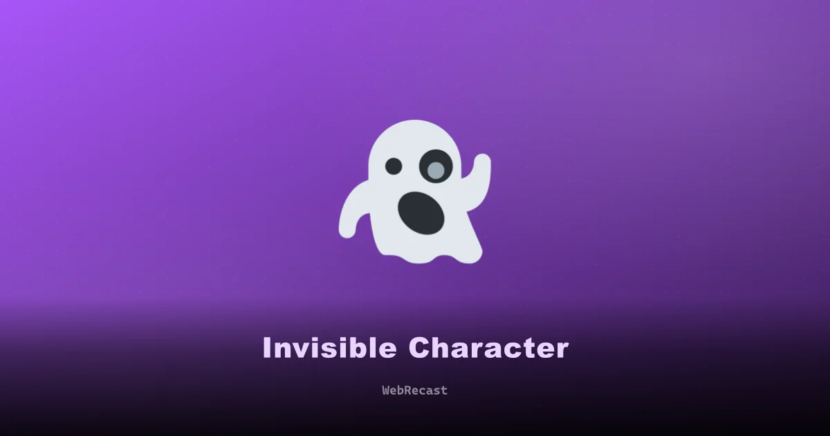 Invisible Character preview