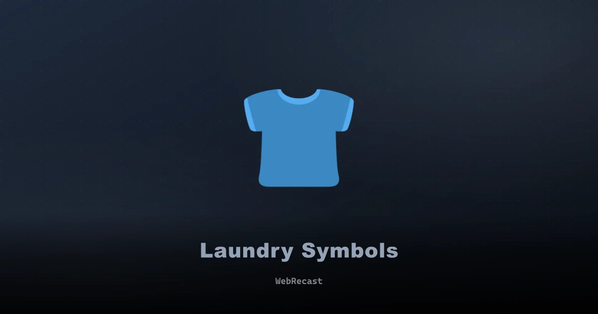 Laundry Symbols preview