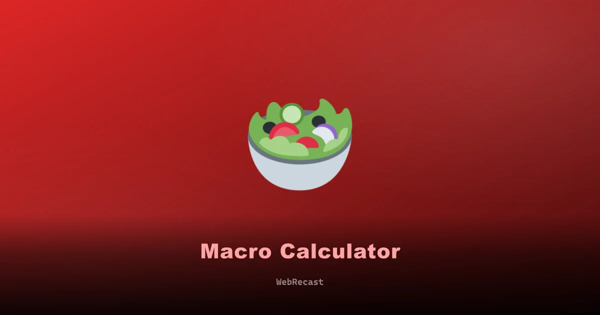 Macro & Calorie preview
