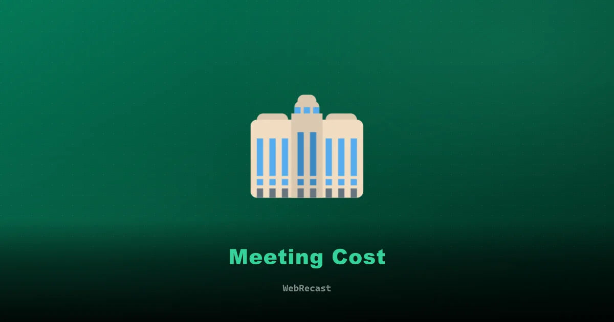 Meeting Cost preview