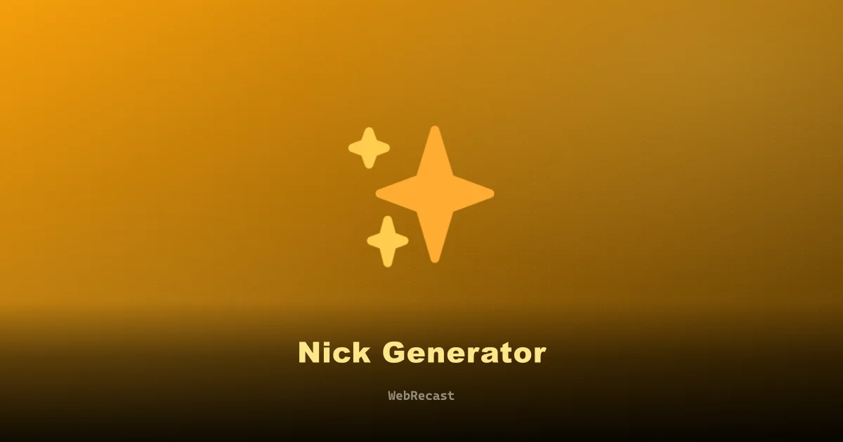 Nick Generator preview