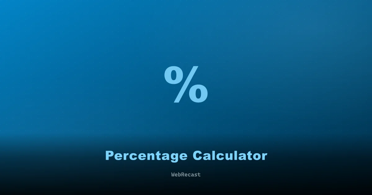 Percentage Calculator preview