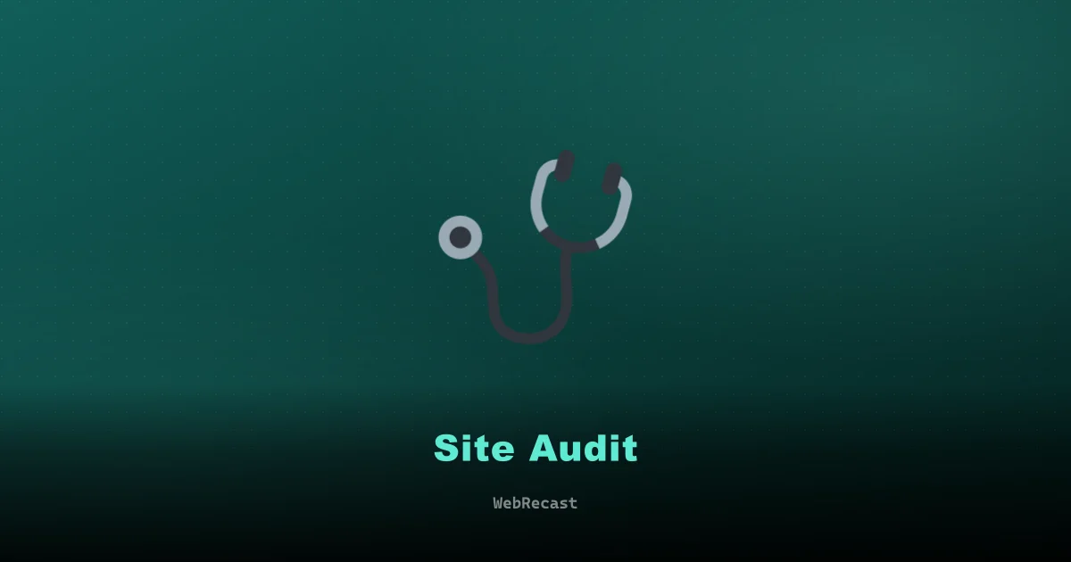 Site Audit preview