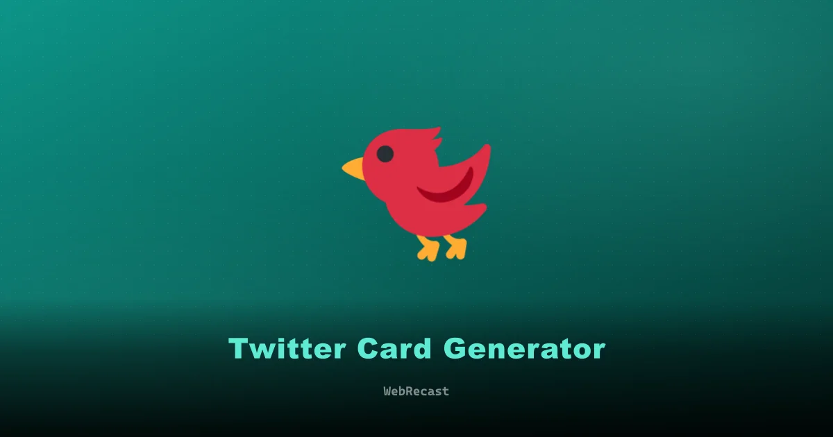 Twitter Card Generator preview